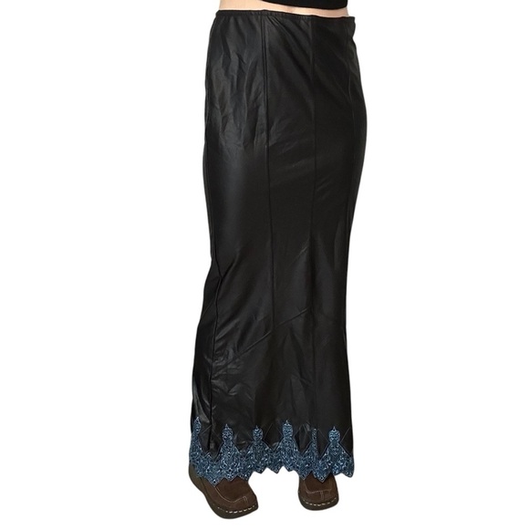 Vintage Lipservice Maxi Skirt 90s Whimsigoth Embroidered Gothic Size Medium - Picture 1 of 8